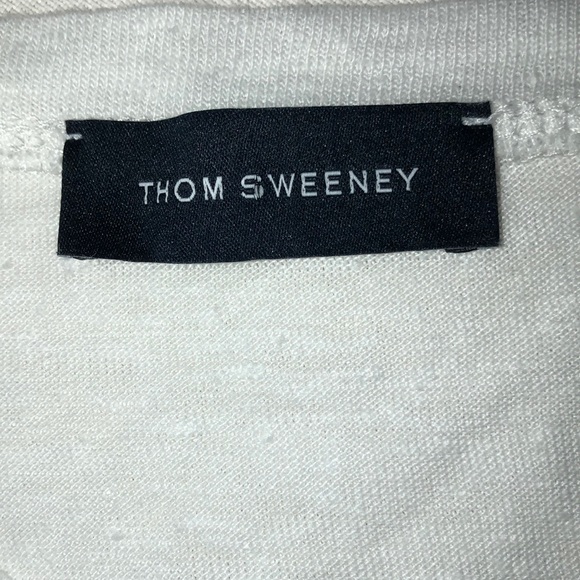 Thom Sweeney linen jersey Tshirt medium size - Picture 7 of 10